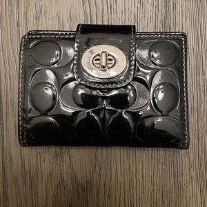 Coach Small Patent Leather Signature Wallet